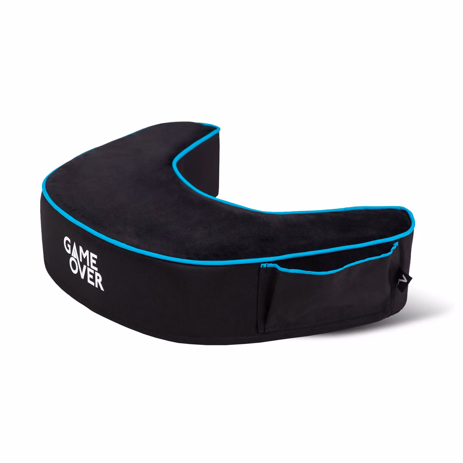 Game Over Store Lich Blade 8-Bit Ergonomic U-Shaped Gaming Support Lap Cushion in Black Polyester Velour