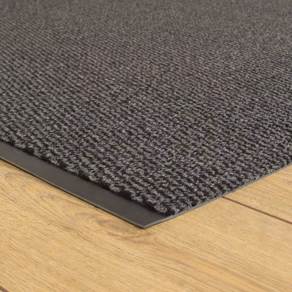 runrug Leyla Non-Slip Hardwearing Hallway Runner Rug in Black, W/D/H: 90 x 330 x 0.5 cm – 4