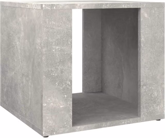 Berkfield Home Bedside Table in Concrete Grey, W/D/H: 41 x 40 x 36 cm