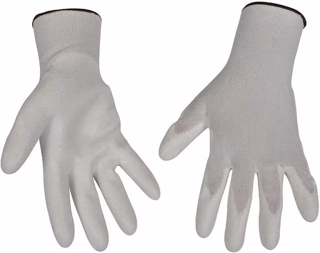 Vitrex Drator's White and Multicolour Polyester Gloves with EN 388 Protection