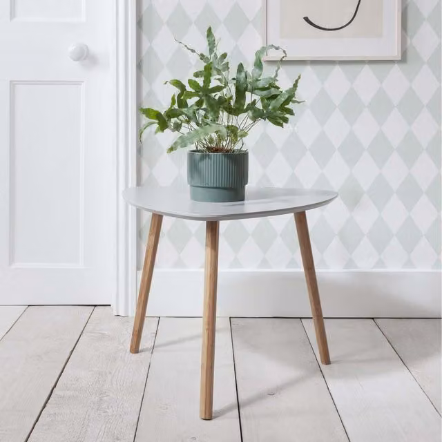 Noa and Nani Malme Large Round Side Table in Grey Wood