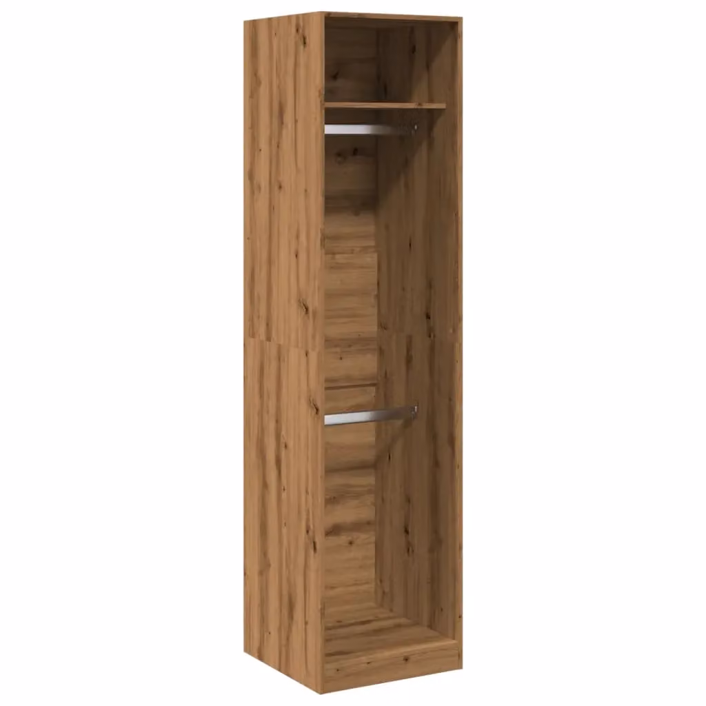 Berkfield Home Artisan Oak Wardrobe in Brown, W/D/H: 50 x 50 x 200 cm – 2