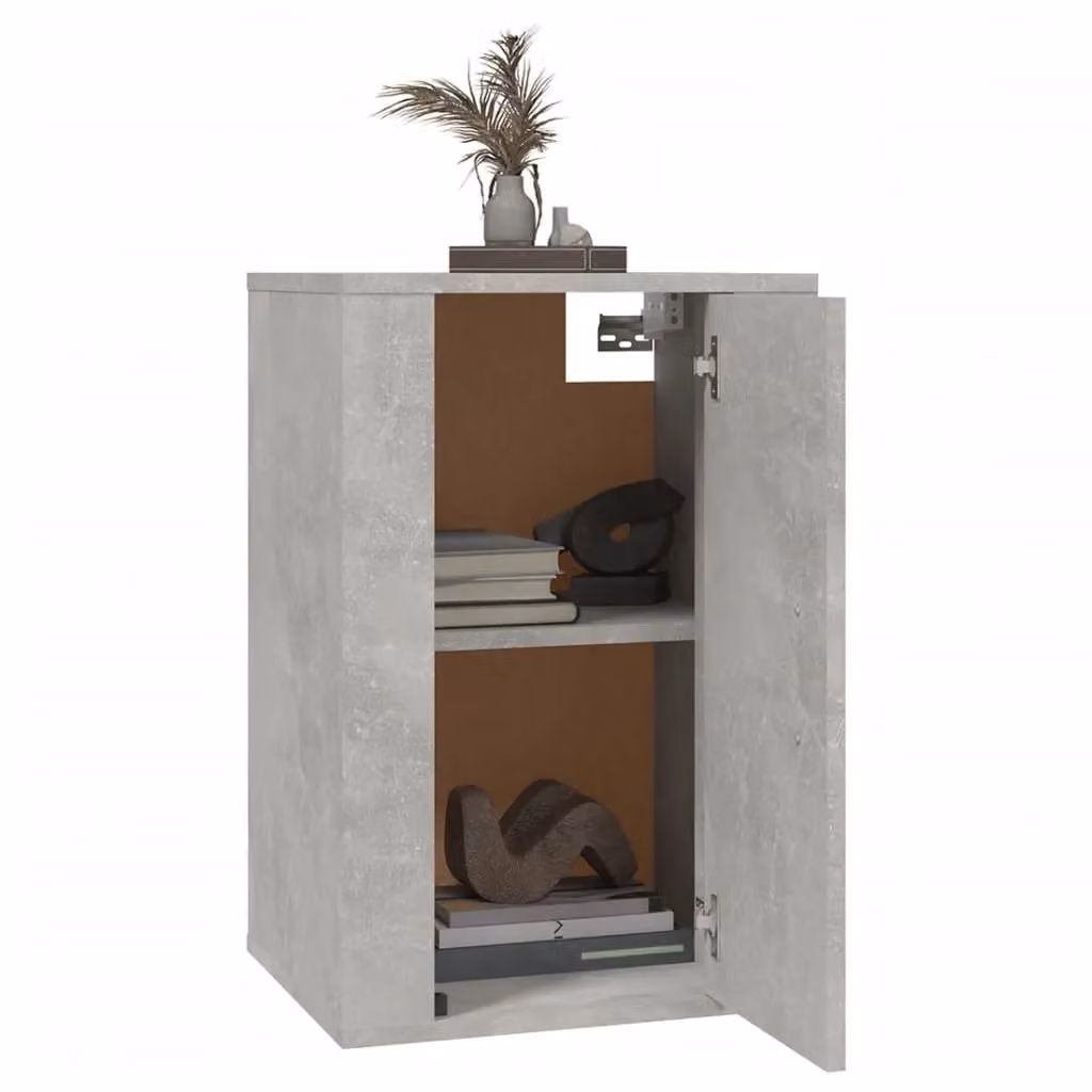 Berkfield Home Wall Mounted TV Cabinets, 2 Pack, Concrete Grey, W: 40 cm, D: 34.5 cm, H: 60 cm – 2
