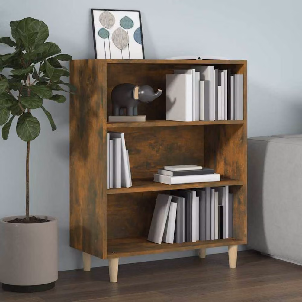 Berkfield Home Smoked Oak Sideboard in Brown, W/D/H: 69.5 x 32.5 x 90 cm – 2