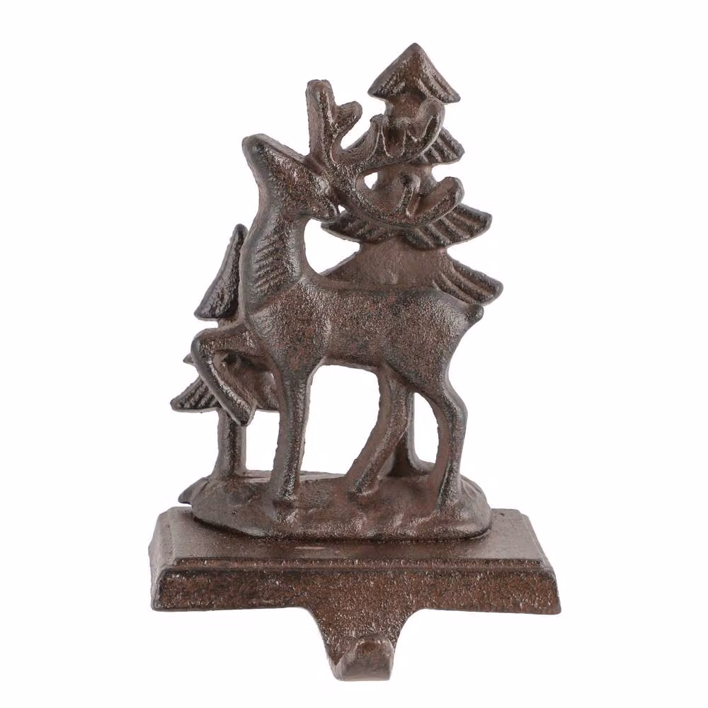 Dibor 3D Reindeer Decorative Christmas Stocking Holder in Brown Metal – 2