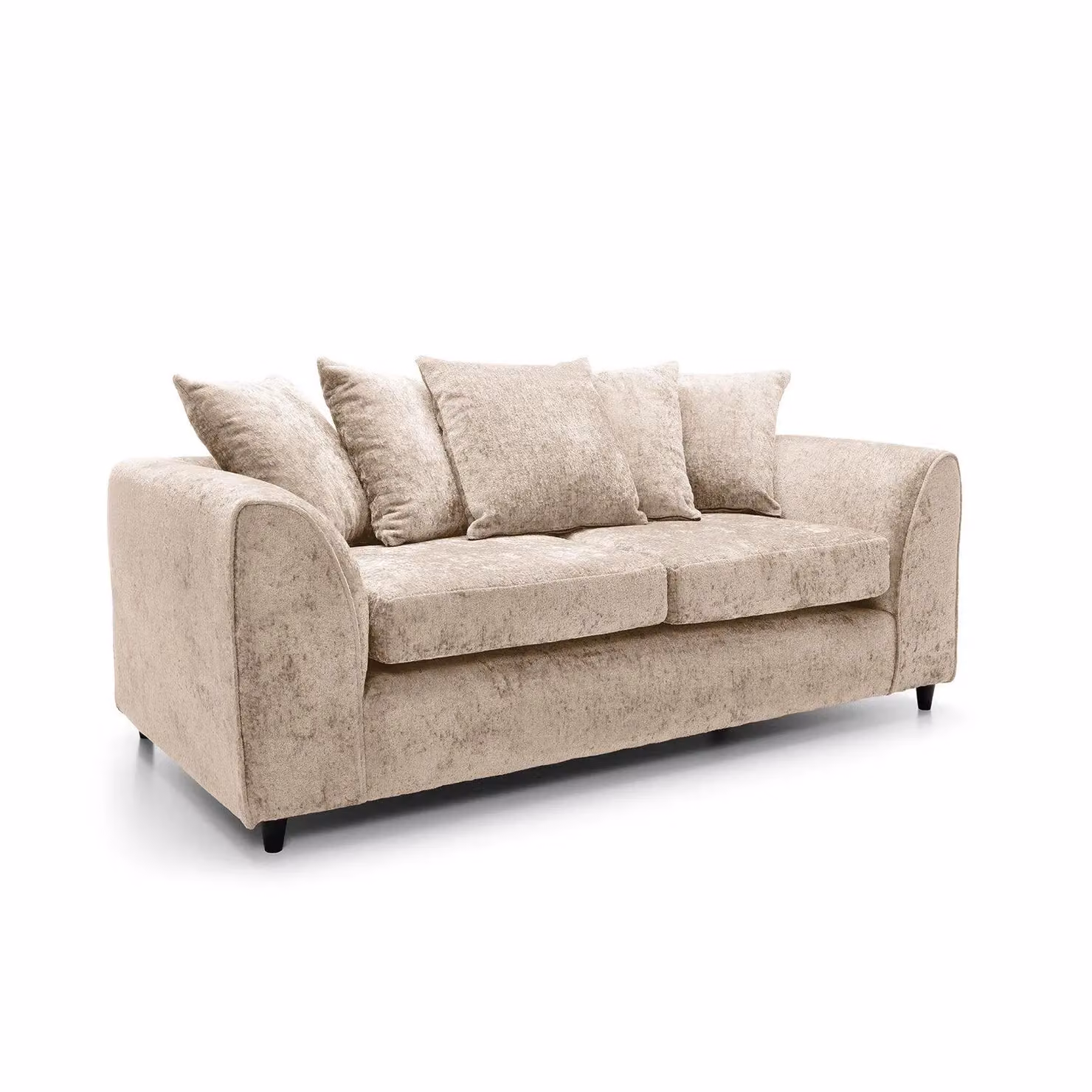 Abakus Direct Harriet 3 Seater Crushed Chenille Sofa in Beige – 2