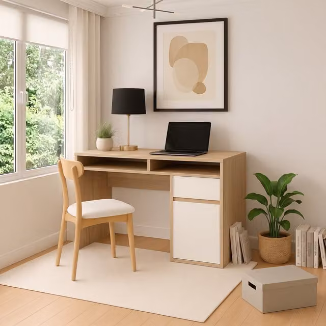 Decorotika Isla Corner Computer Desk in White
