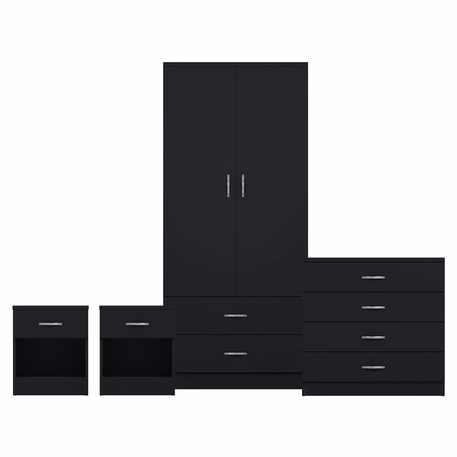 Vida Designs Modern Black 4 Piece Bedroom Set – 3
