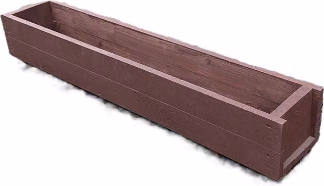Brown Woven Wood Window Box Planter