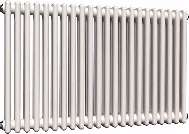Lux Heat Horizontal Column Radiator in Antique White, W: 60.0 cm, H: 101.0 cm
