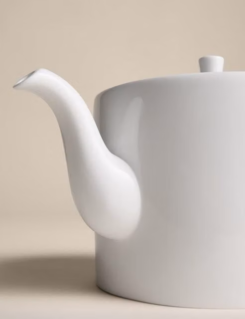 M&S Clarendon White Bone China Teapot
