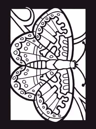 Dover Little Butterflies Stained Glass Colouring Book – 4