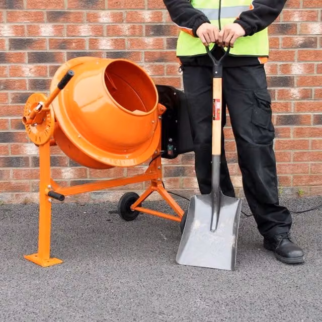 T Mech Electric Cement Mixer, 70 Litre, Orange