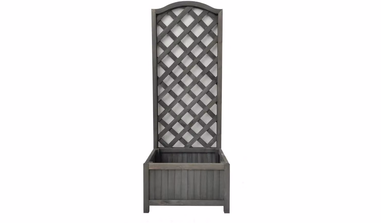 Cheap Furniture Warehouse Grey Geometric Wooden Lattice Planter W: 120 cm, D: 45 cm, H: 30 cm