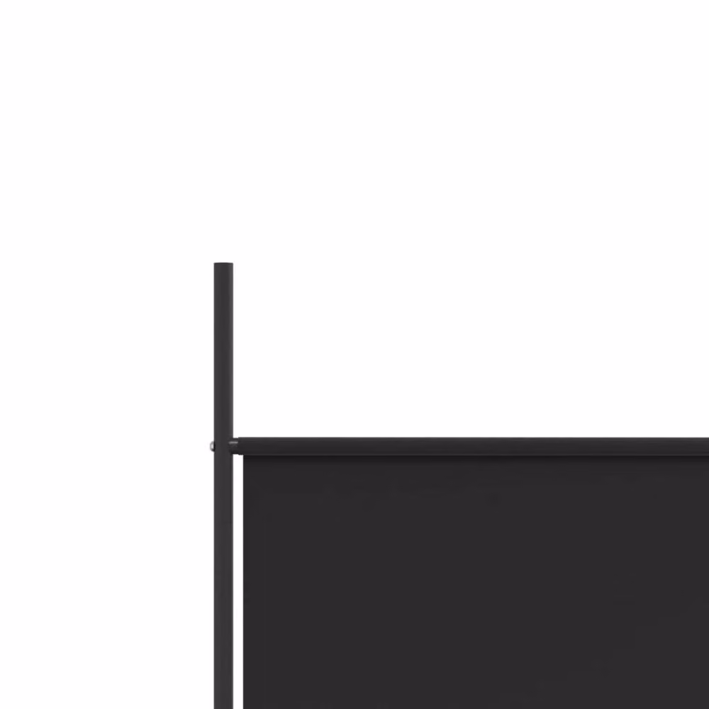 Berkfield Home 4-Panel Room Divider in Black Fabric and Metal, W/H: 200 x 200 cm – 5
