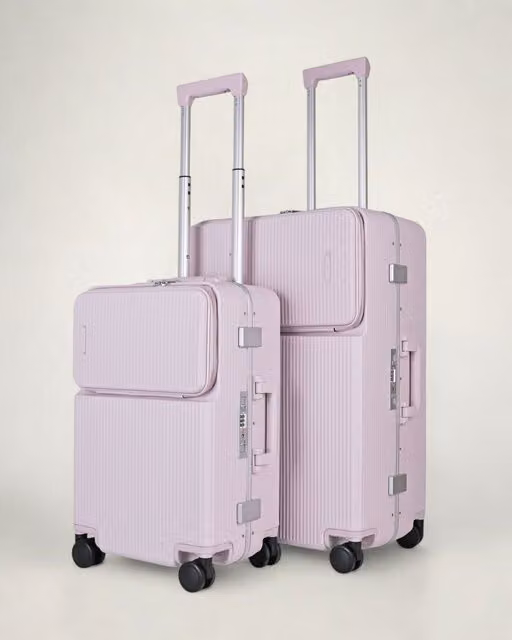 JLY 2 Piece Hard Shell Luggage Suitcase Set in Purple – 1