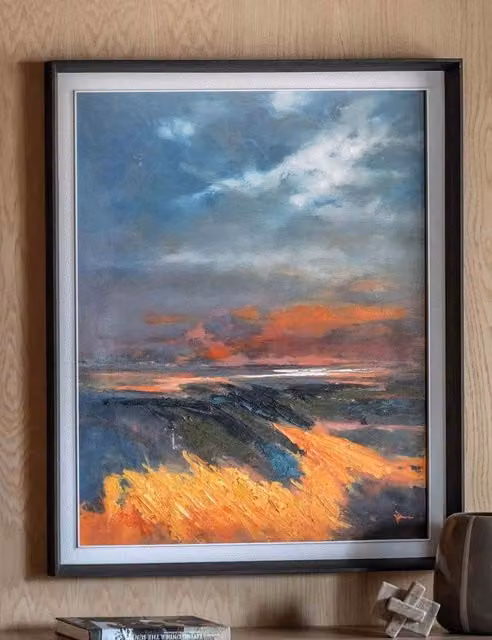 Gallery Direct Coastal Glow Nature Rectangular Framed Canvas Wall Art in Multicolour