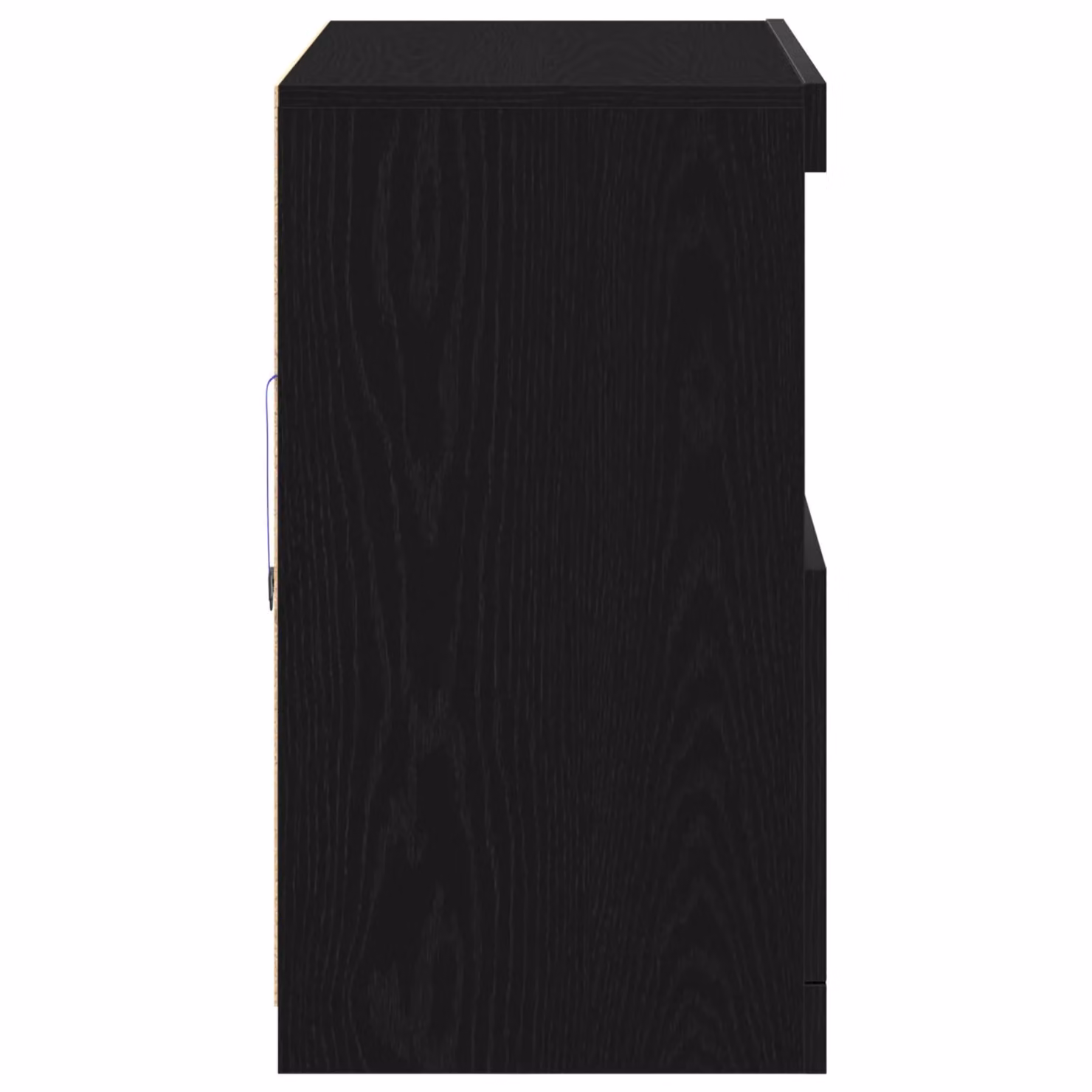 Berkfield Home Modern Black Oak Sideboard with Integrated LED Lights W/D/H: 81 x 37 x 67 cm – 5