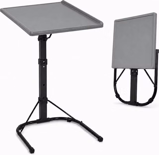 FORGEVIO Grey Adjustable Height Laptop Table and Writing Desk – 1