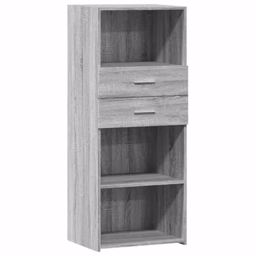vidaXL Modern Highboard in Grey Sonoma, W/D/H: 50 x 42.5 x 124 cm