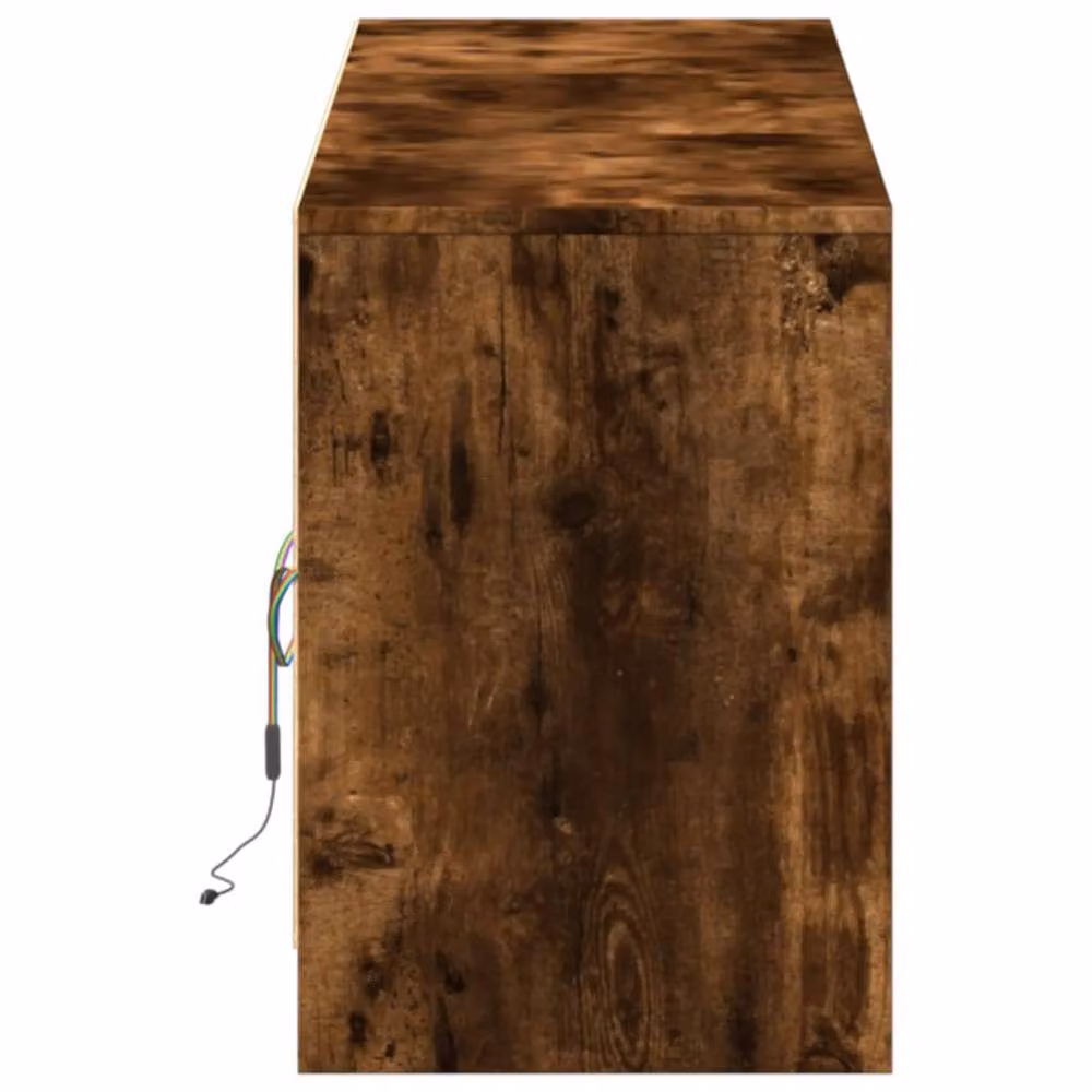 Berkfield Home Modern TV Cabinet with LED in Smoked Oak Brown, W/D/H: 180 x 34 x 50 cm – 5