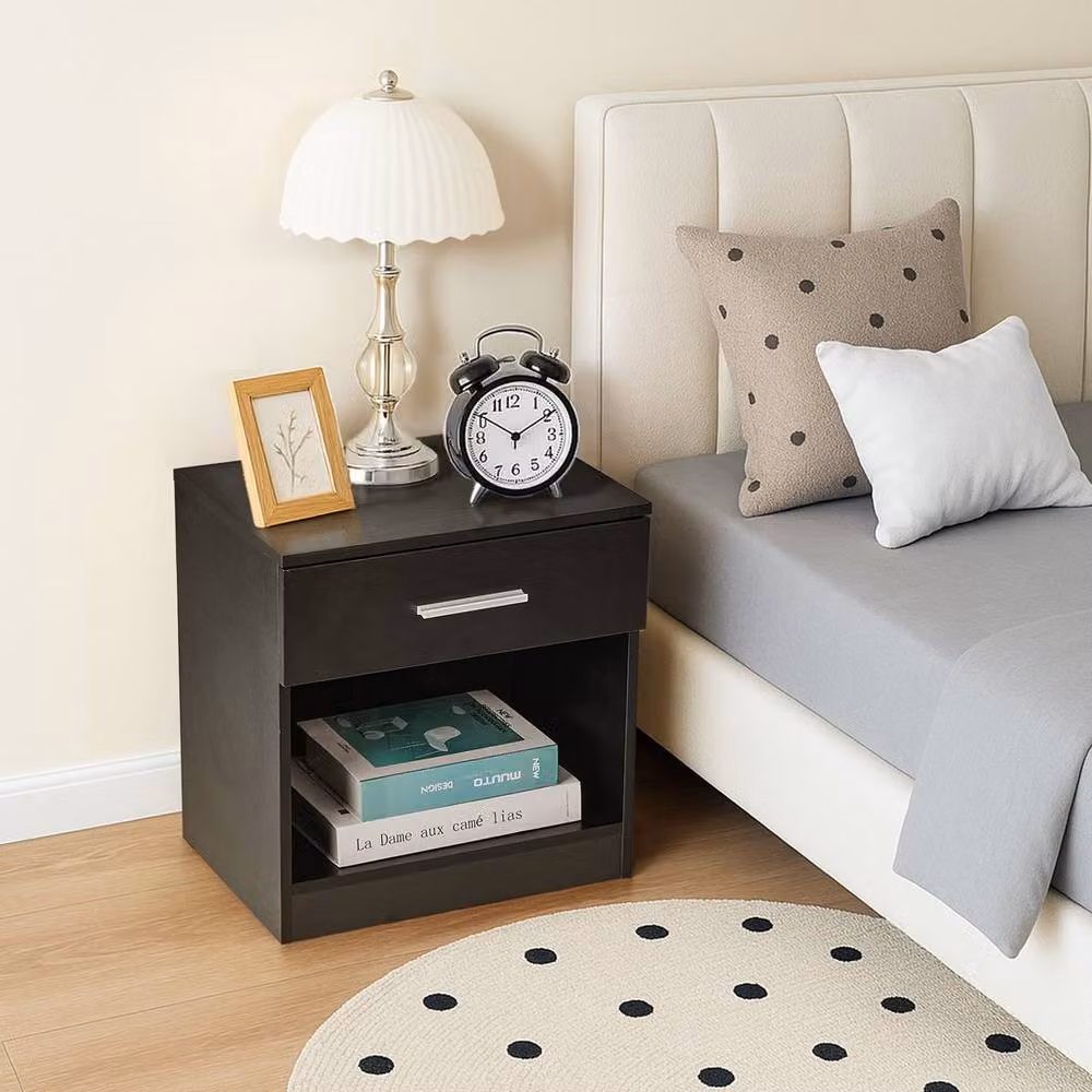 Kelvenix Black Modern Bedside Cabinet Set of 2, Height: 100 cm – 2