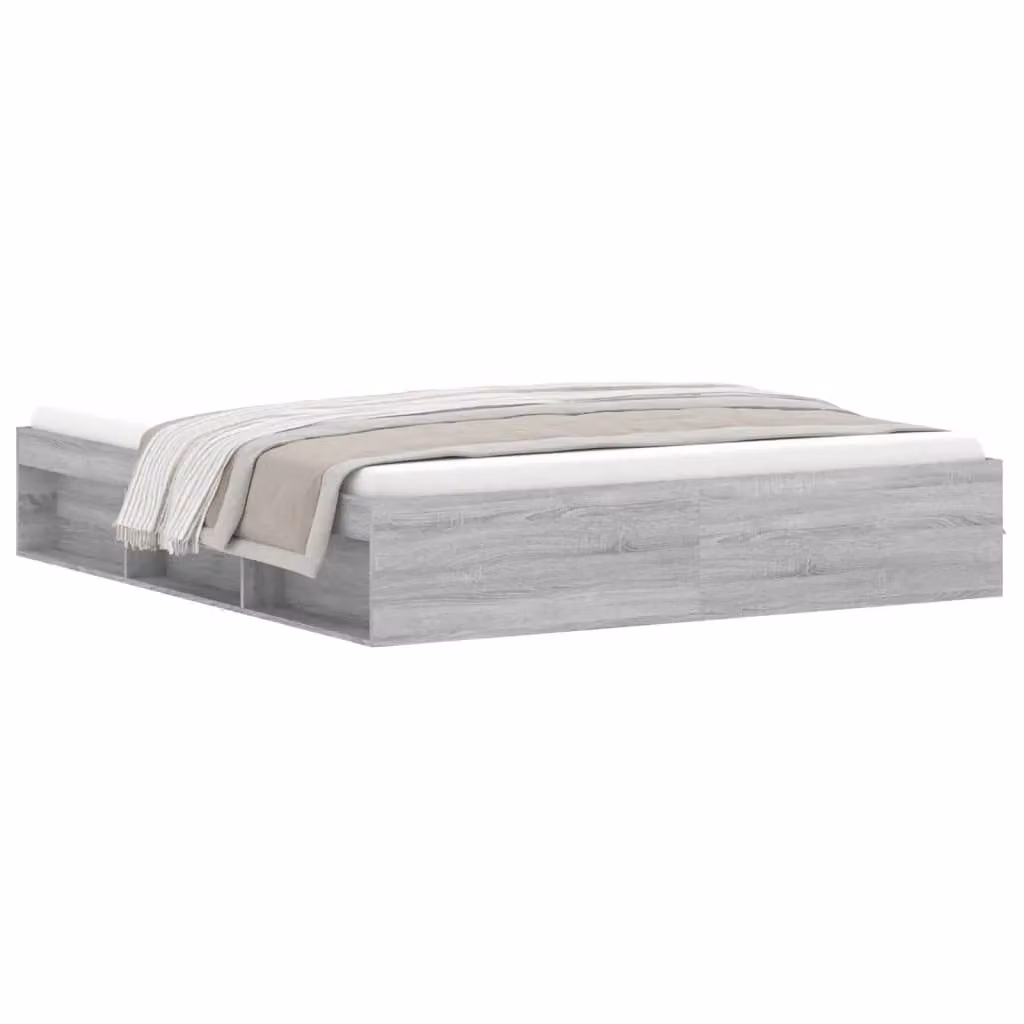 Berkfield Home Sonoma Bed Frame in Grey, Super King Size, W/D/H: 180 x 200 cm – 2