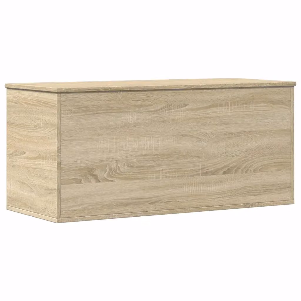 Berkfield Home Sonoma Oak Storage Box in Brown, W/D/H: 100 x 42 x 46 cm – 2