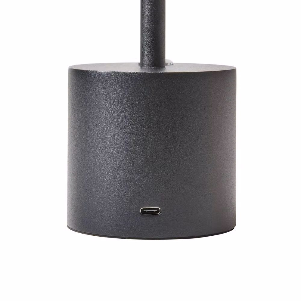 Wyld and Coco Black Aluminium Wireless Table Lamp with Touch Dimmer and USB Charging – 3