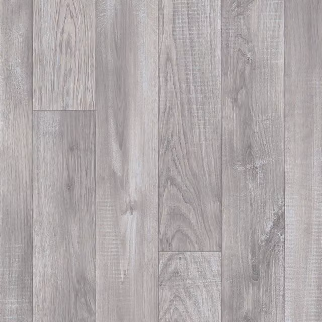 Alba Grey Wood Effect Cushion Backed Vinyl Flooring Sheet W: 400 cm, L: 600 cm