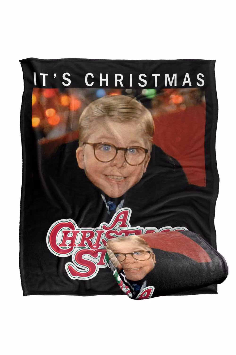 Warner Bros. A Christmas Story Ralphie It's Christmas Super Soft Silky Touch Fluffy Throw, Multicolour, Extra Large – 2
