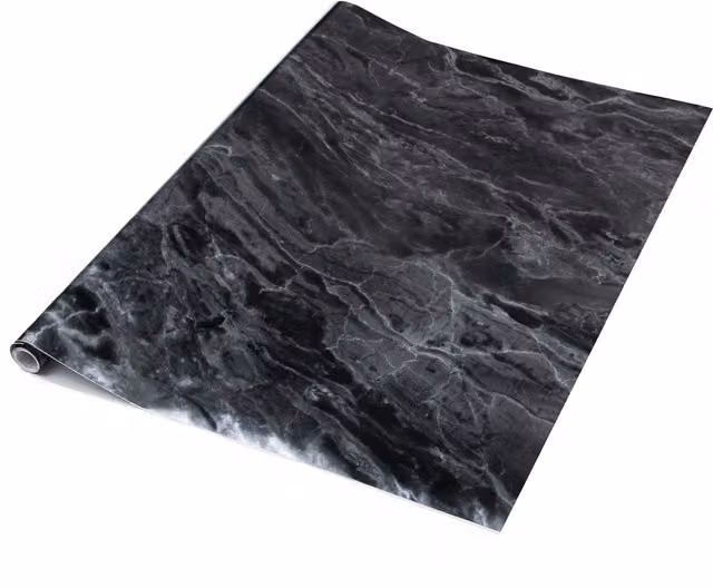 d-c-fix Romeo Silver Marble Self Adhesive Vinyl Wrap Film, Black, W: 67.5 cm, L: 5 m