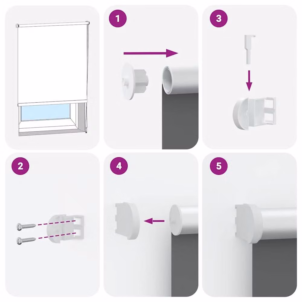 Berkfield Home Blackout Roller Blind, Black Polyester, W: 160 cm, H: 150 cm – 3