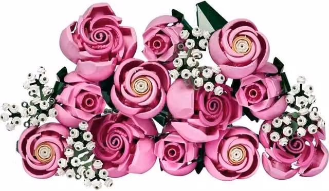LEGO Pretty Pink Roses Bouquet Floral Decor Set in Pink and White – 1