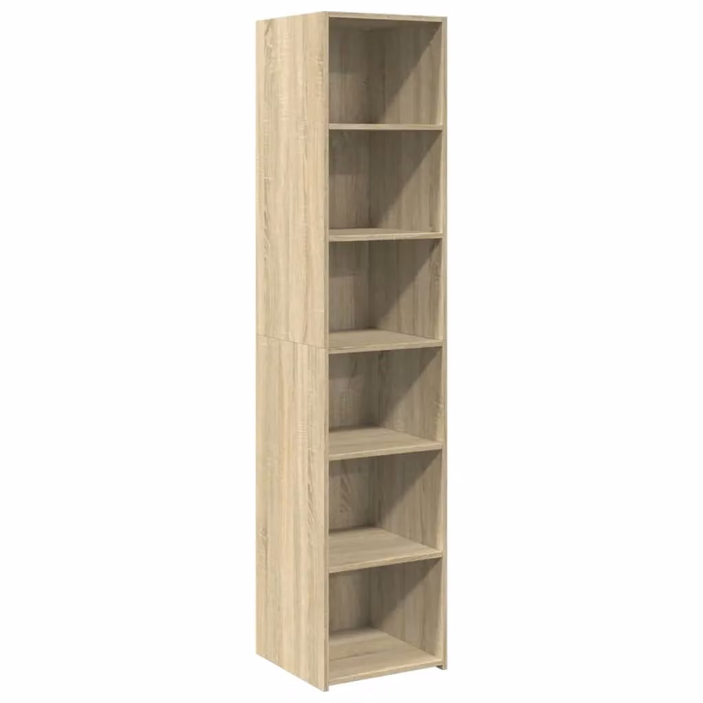 Berkfield Home Sonoma Oak Highboard in Brown, W/D/H: 40 x 41 x 185 cm