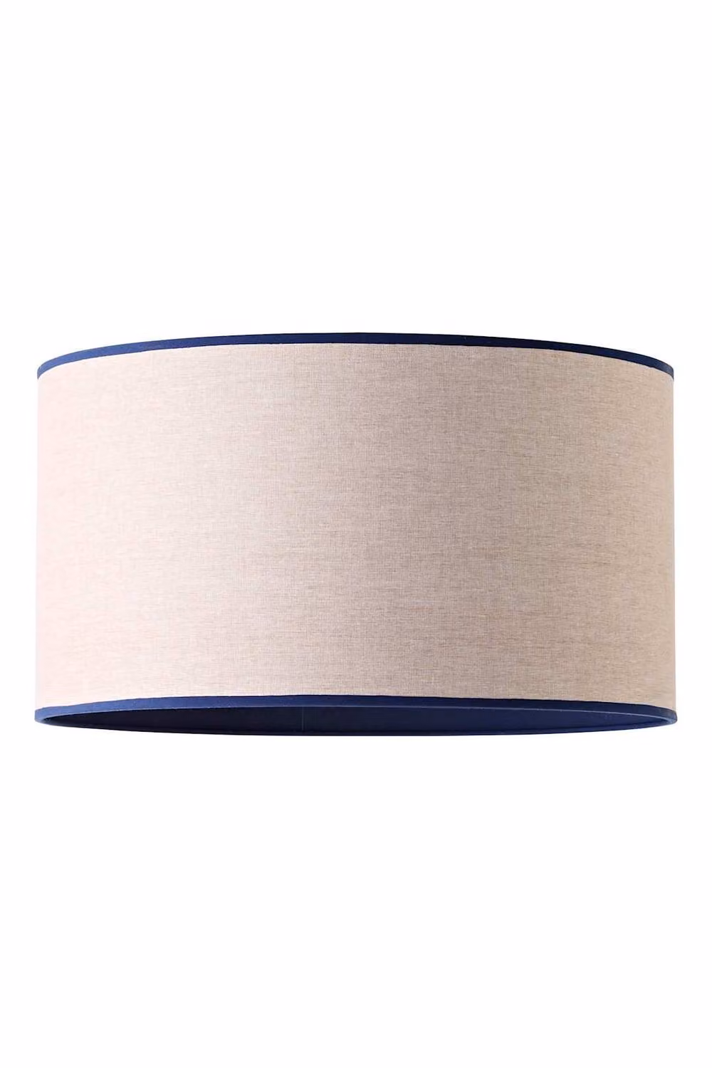 ValueLights Kiara Large Navy Blue Linen Woven Drum Easy Fit Ceiling Lamp Shade – 4