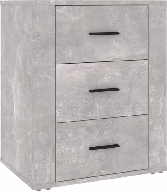 Berkfield Home Bedside Cabinet in Concrete Grey, W/D/H: 50 x 36 x 60 cm – 1