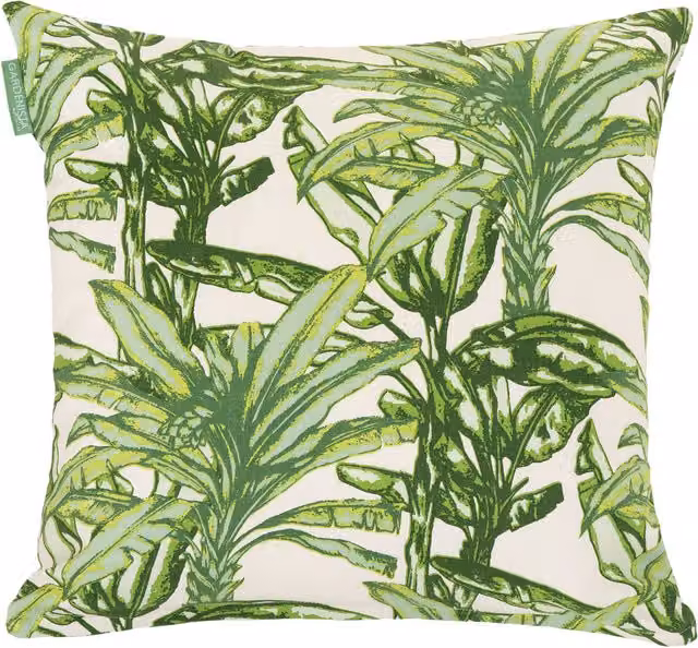 Gardenista Jungle Fern Printed Outdoor Square Scatter Cushion in Green and Beige, 45 x 45 cm