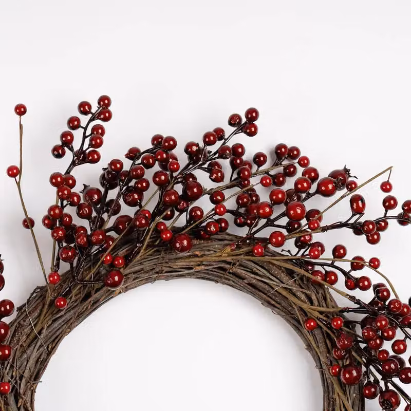 Scottish Everlastings Ltd Red Berry Christmas Wreath, Diameter: 40 cm – 3