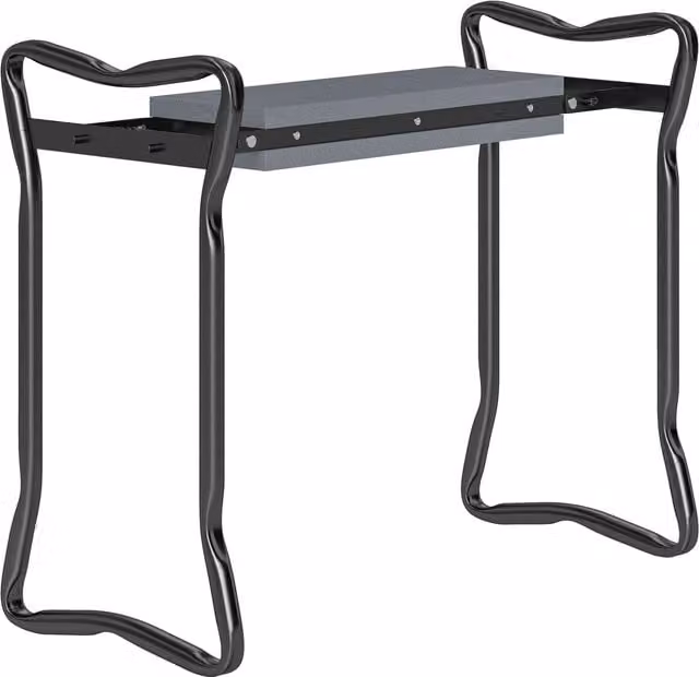 Outsunny 2 in 1 Foldable Garden Kneeler Seat and Kneeling Pad Support Bench, Grey – 1