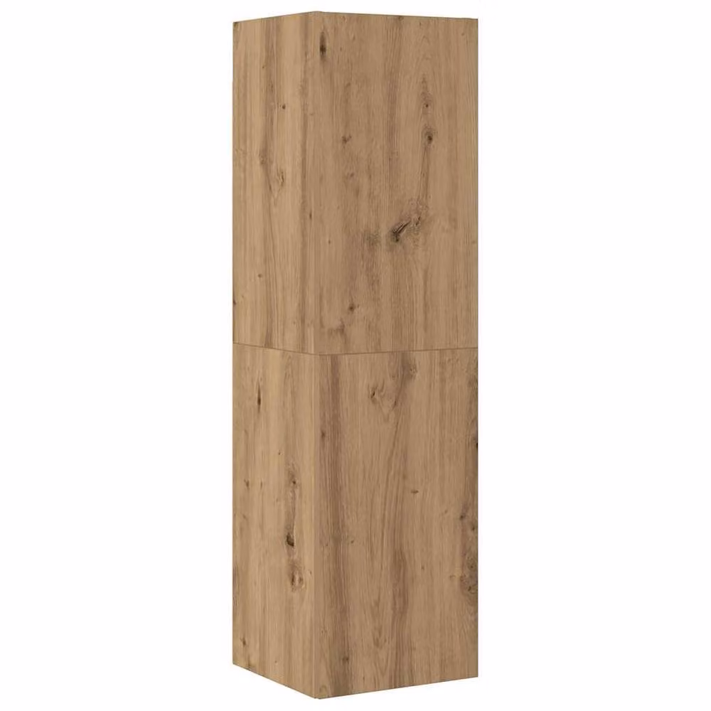 Berkfield Home Classic 4 Piece Wall-mounted TV Cabinet Set in Artisan Oak, Brown/Multicolour, W/D/H: 110 x 30 x 30.5 cm – 3