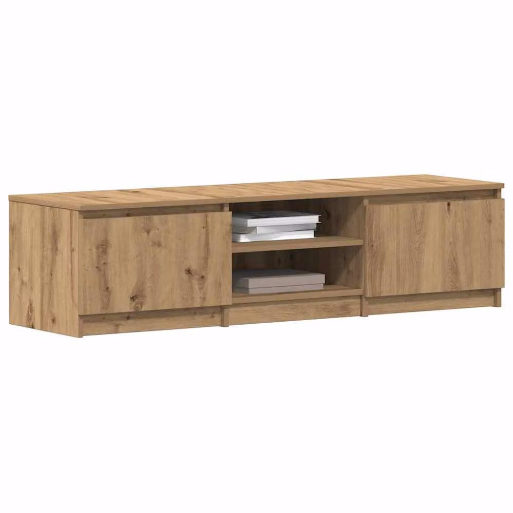 Berkfield Home Artisan Oak TV Cabinet in Brown, W/D/H: 140 x 40 x 36 cm – 2