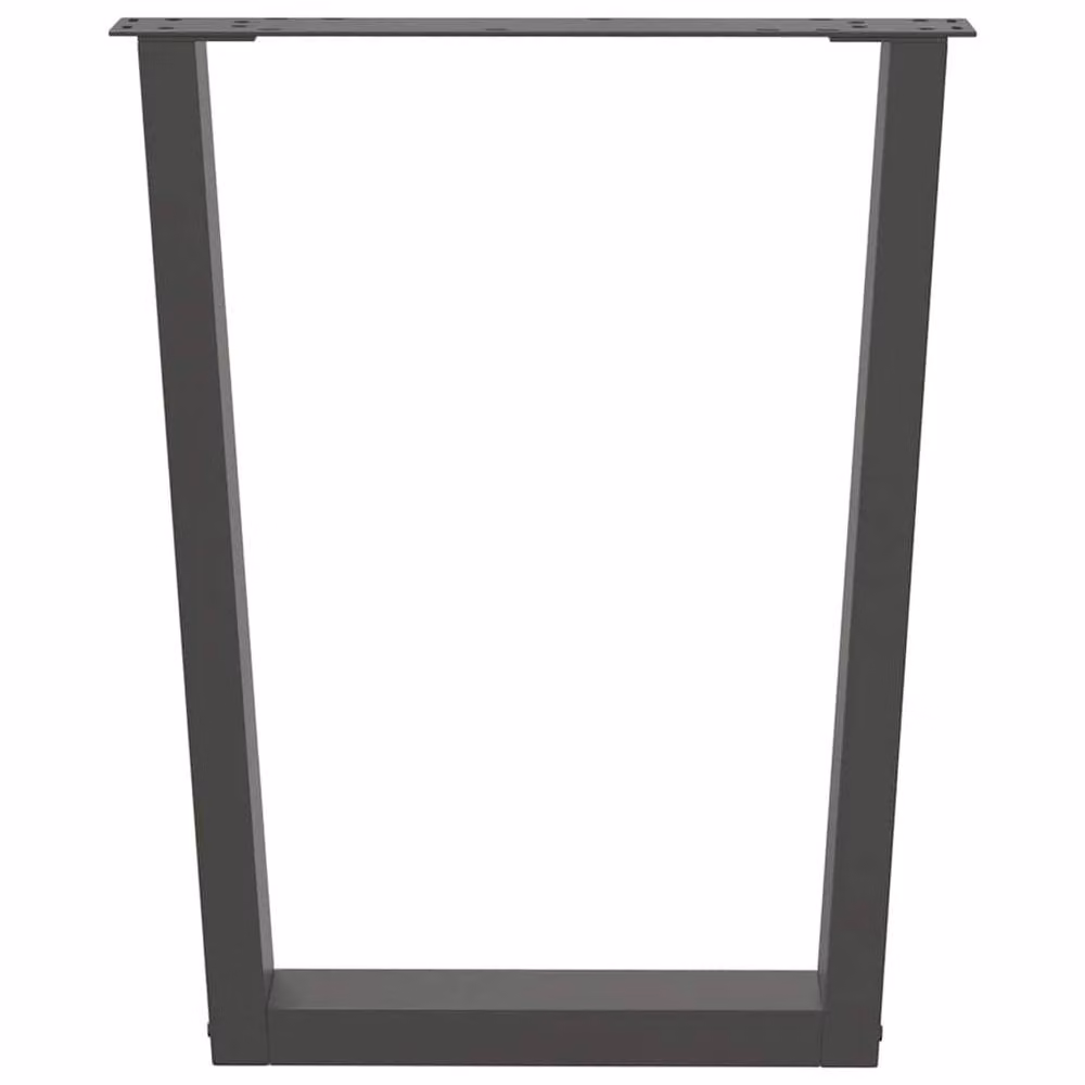 Berkfield Home V-Shape Dining Table Legs, 2 Pieces, Anthracite Steel, H: 70 x (72-73.3) cm – 2