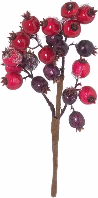 KDMK Festive Red Berry Stem for Winter Holiday Arrangements - Red