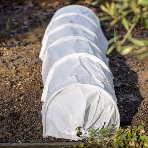 Garden Gear Fleece Greenhouse Grow Tunnel 3m Plant Protection Cover with Galvanised Steel Hoops and Drawstring Ends, White (Pack of 3) – 7
