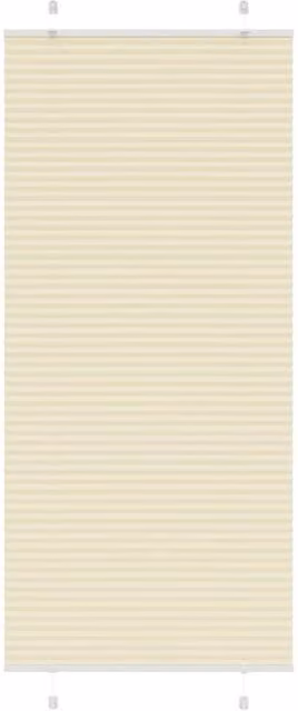 Berkfield Home Single Pleat Polyester Blind in Beige, W: 90 cm, H: 200 cm