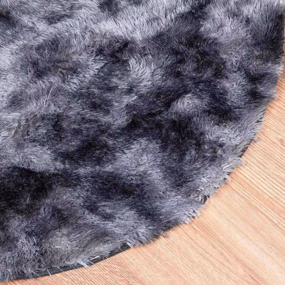 Berkfield Home NAVARRA Shaggy High Pile Rug, Dark Grey, W/D/H: 240 x 240 x 1 cm – 2