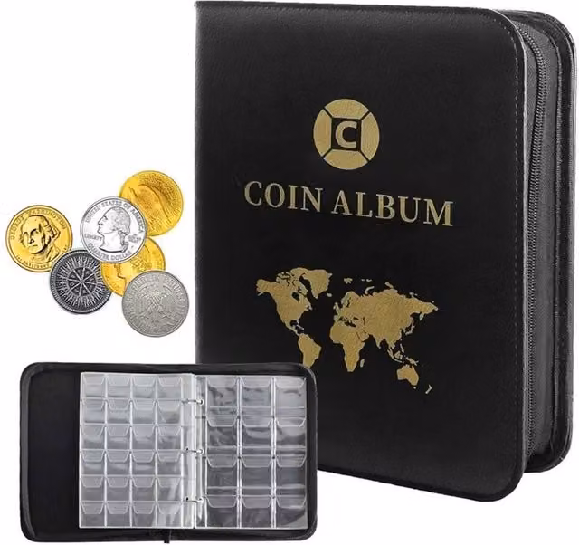 FLAVORA 420 Pocket Coin Collection Album in Black