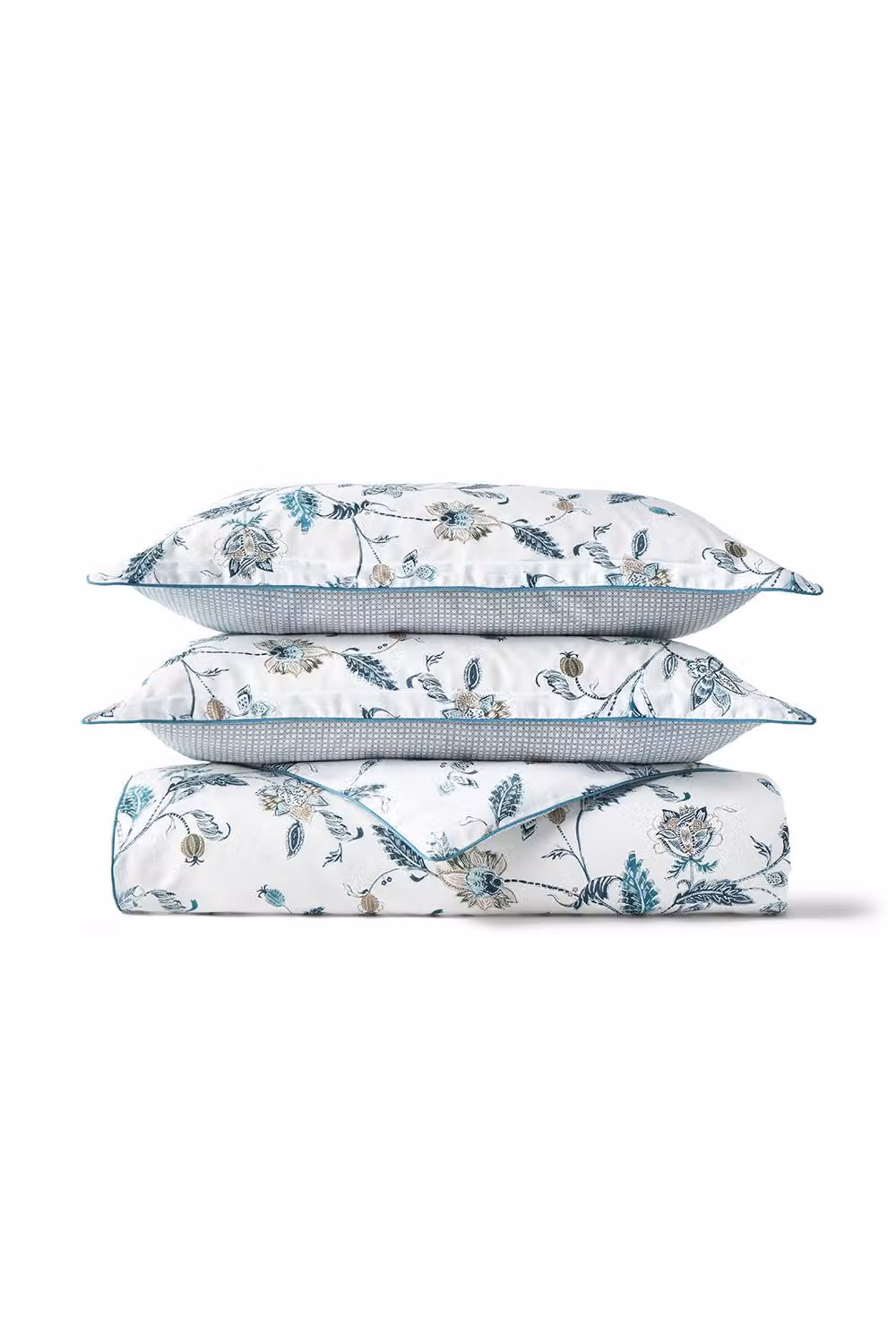 CHRISTY Bramley Spring Floral Cotton Sateen Duvet Cover Set, Blue, W/H: 140 x 200 cm – 2