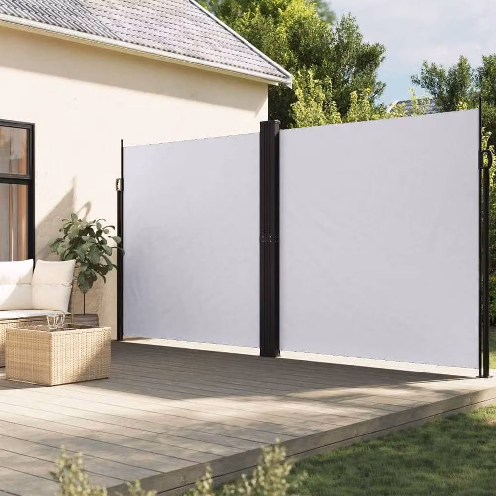 Berkfield Home Retractable Single Side Awning in White, W/H: 1200 x 200 cm – 2